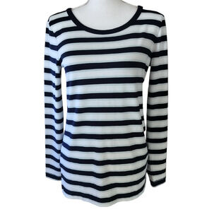 T by Talbots Size S Small Striped Tunic Top Tee